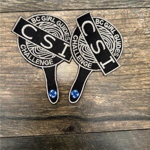 Girl Guide Canada BC Girl Guides Challenge CSI magnify glass patch badge